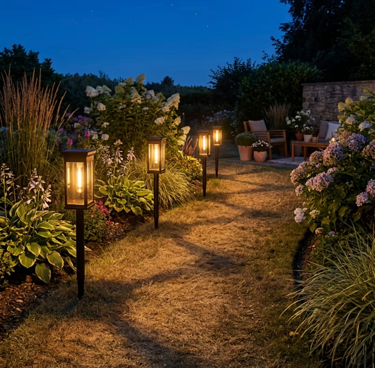 6pcs 60cm Long Solar Outdoor Pathway Garden Lights