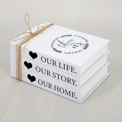 3pc Decorative books for modern home decor