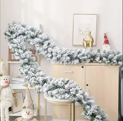 2.5M Christmas Snow Flocked Garland