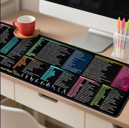Excel cheat sheet mouse pad