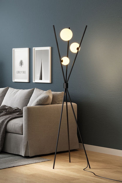Light luxury minimalist living room, sofa, bedroom atmosphere floor lamp