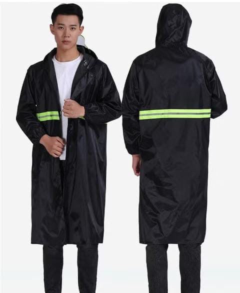Long black Adult Raincoat