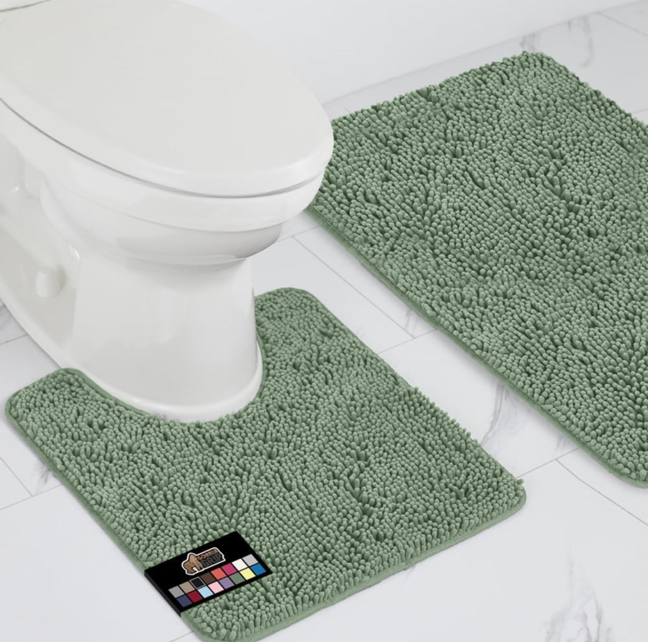 2pc Chenille microfiber  bathroom mat sets