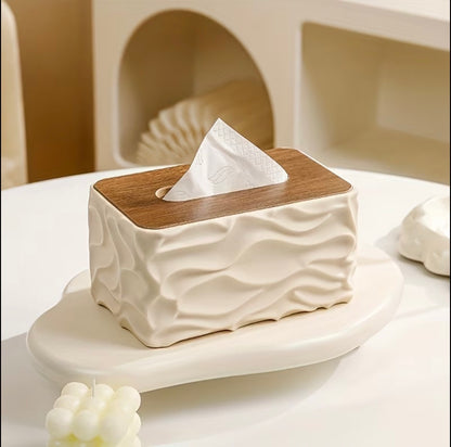 Luxury Wave Texture Tissue Box / Serviette Holder