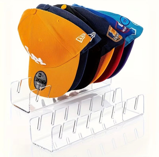 Baseball Cap Display Rack Acrylic Cap Storage Rack With Slots