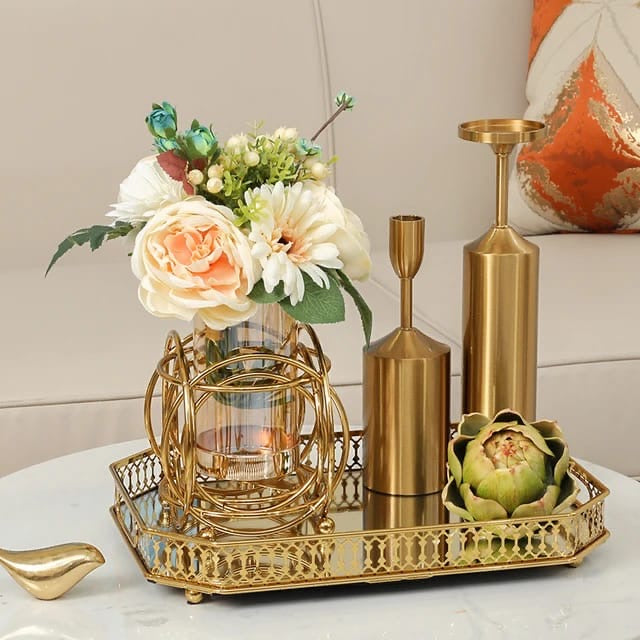 Light Luxury Metal Vase Decoration