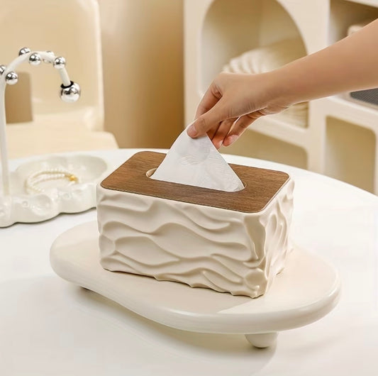 Luxury Wave Texture Tissue Box / Serviette Holder