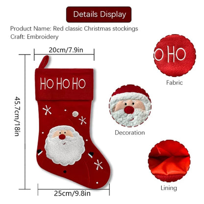 3pcs Large Christmas Stocking Socks Decorations For Home Christmas Ornament