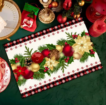 1pc Christmas Placemats For Dining Table