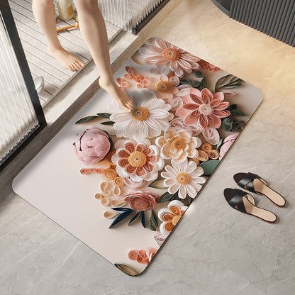 3D Bathroom Absorbent Floor Mat