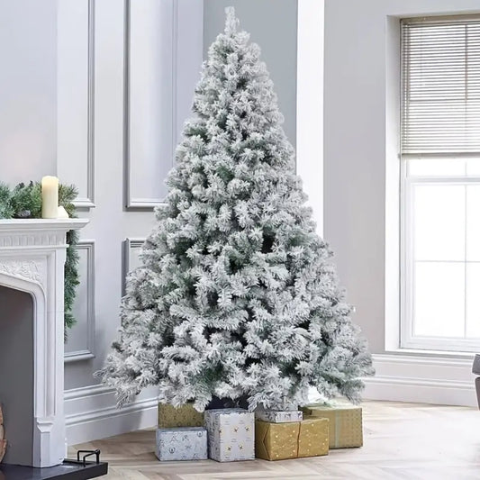 SNOW FLOCKED CHRISTMAS TREE