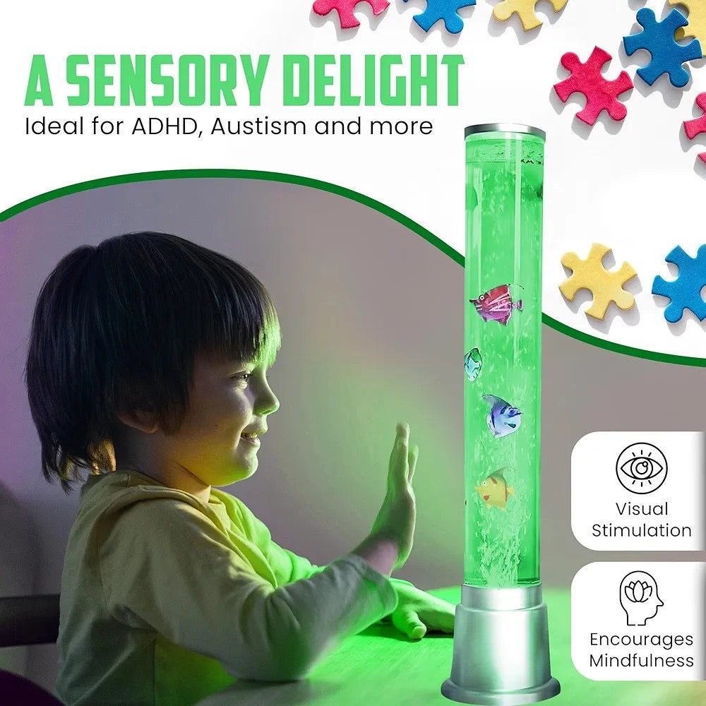 Bubble Sensory Fish Lamp 48cm long 10cm width Aquarium Night Light