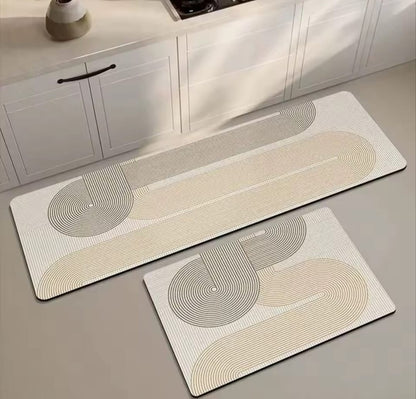 2pcs Rubber Bottom Anti-Slip Kitchen Mats