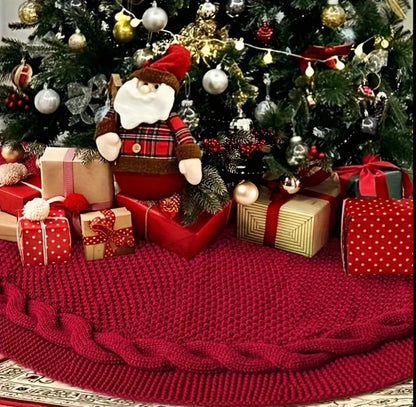 Christmas Knitted Tree Skirt