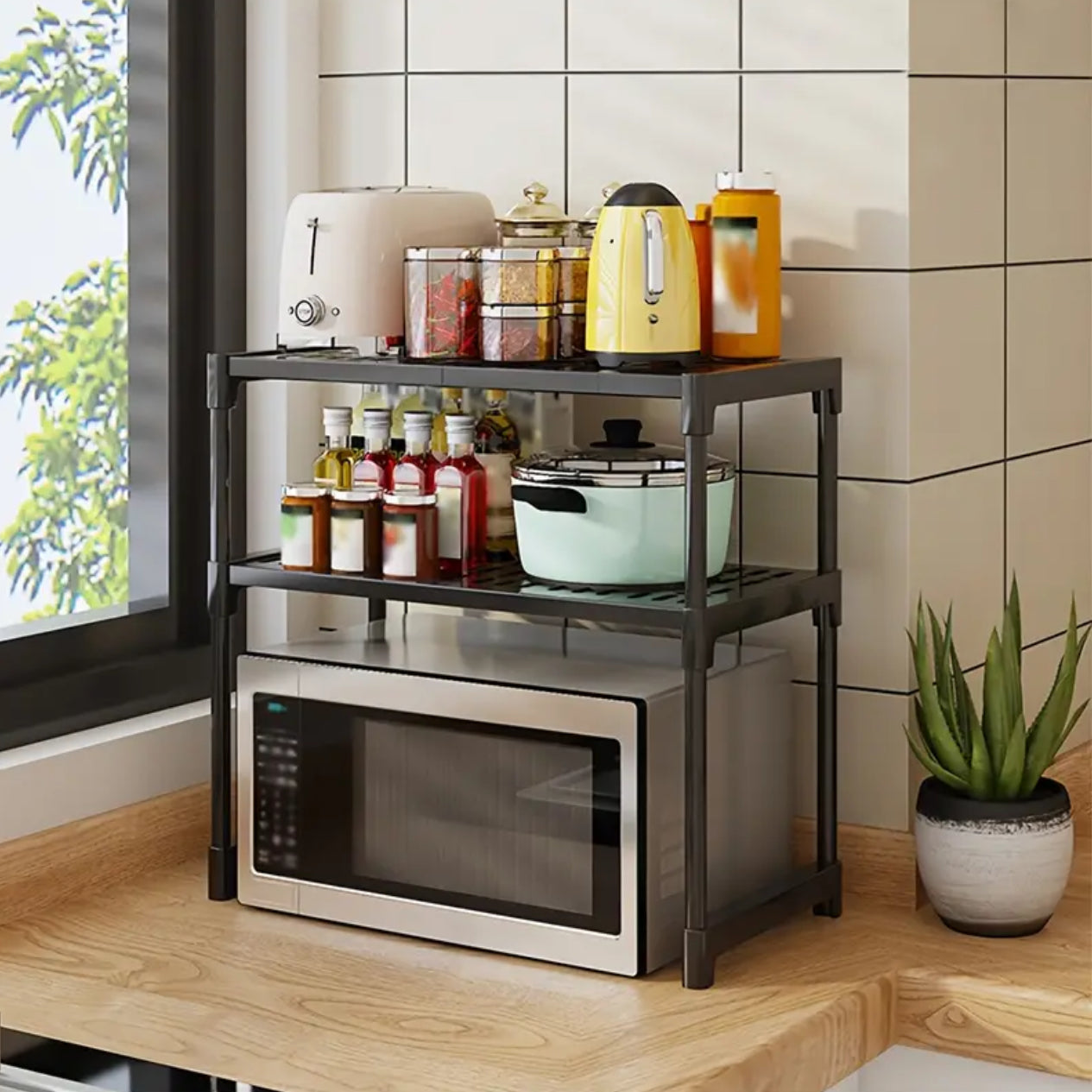 2 layer microwave / multipurpose rack