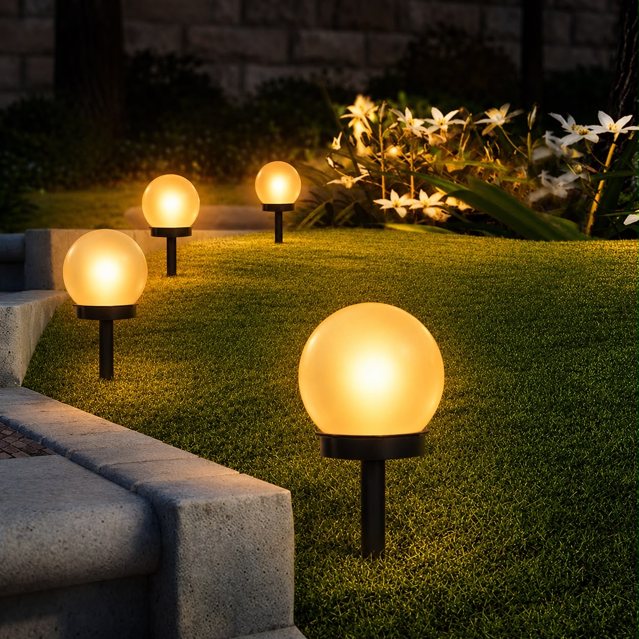 6-Piece Solar Garden Lamp Set
