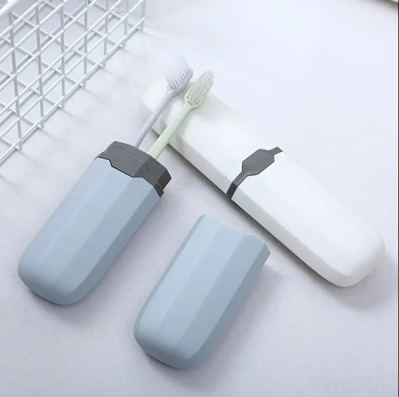 Creative portable tooth brush/paste holder