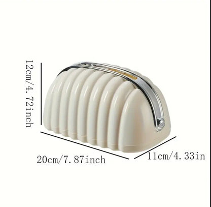 Creamy-White Shell Shaped Tissue Box Cover