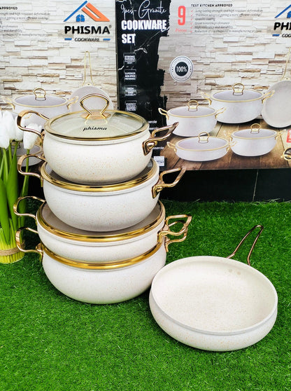 9pcs granite classy cookware set