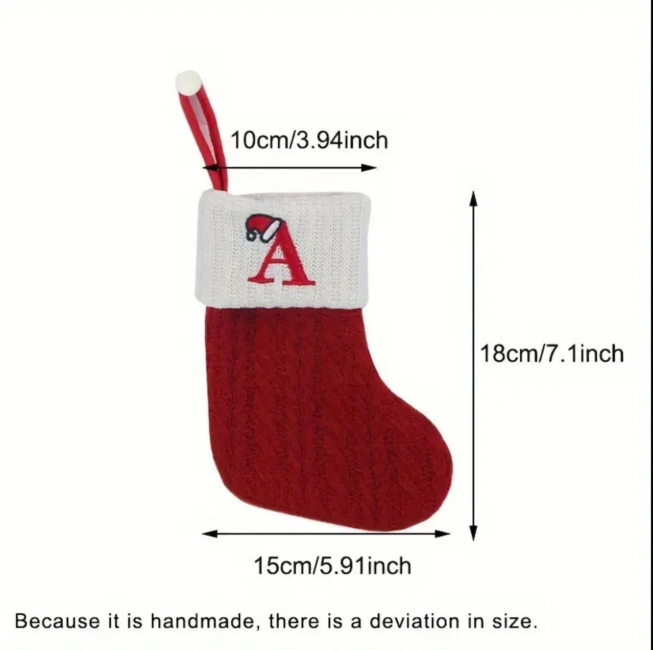 knit monogram Christmas socks