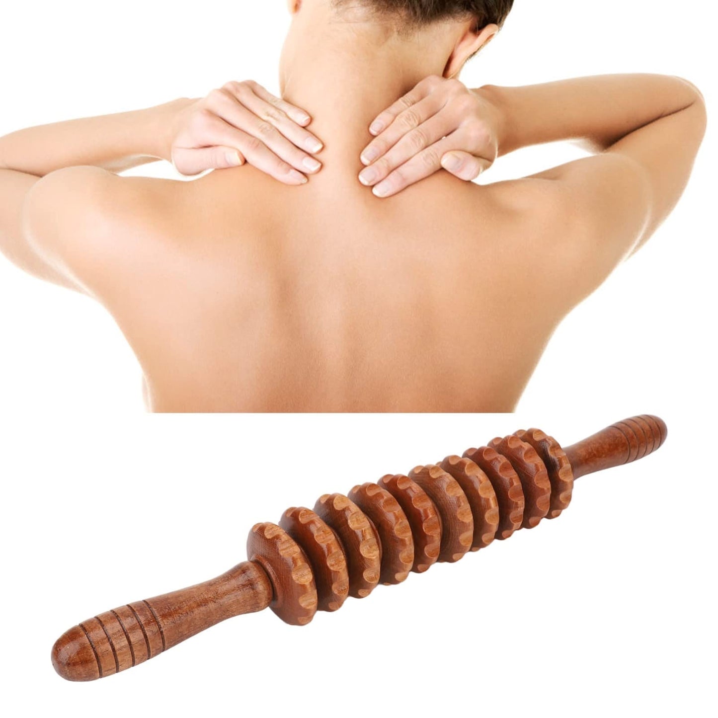 9 wheel massage Wood therapy massage tool