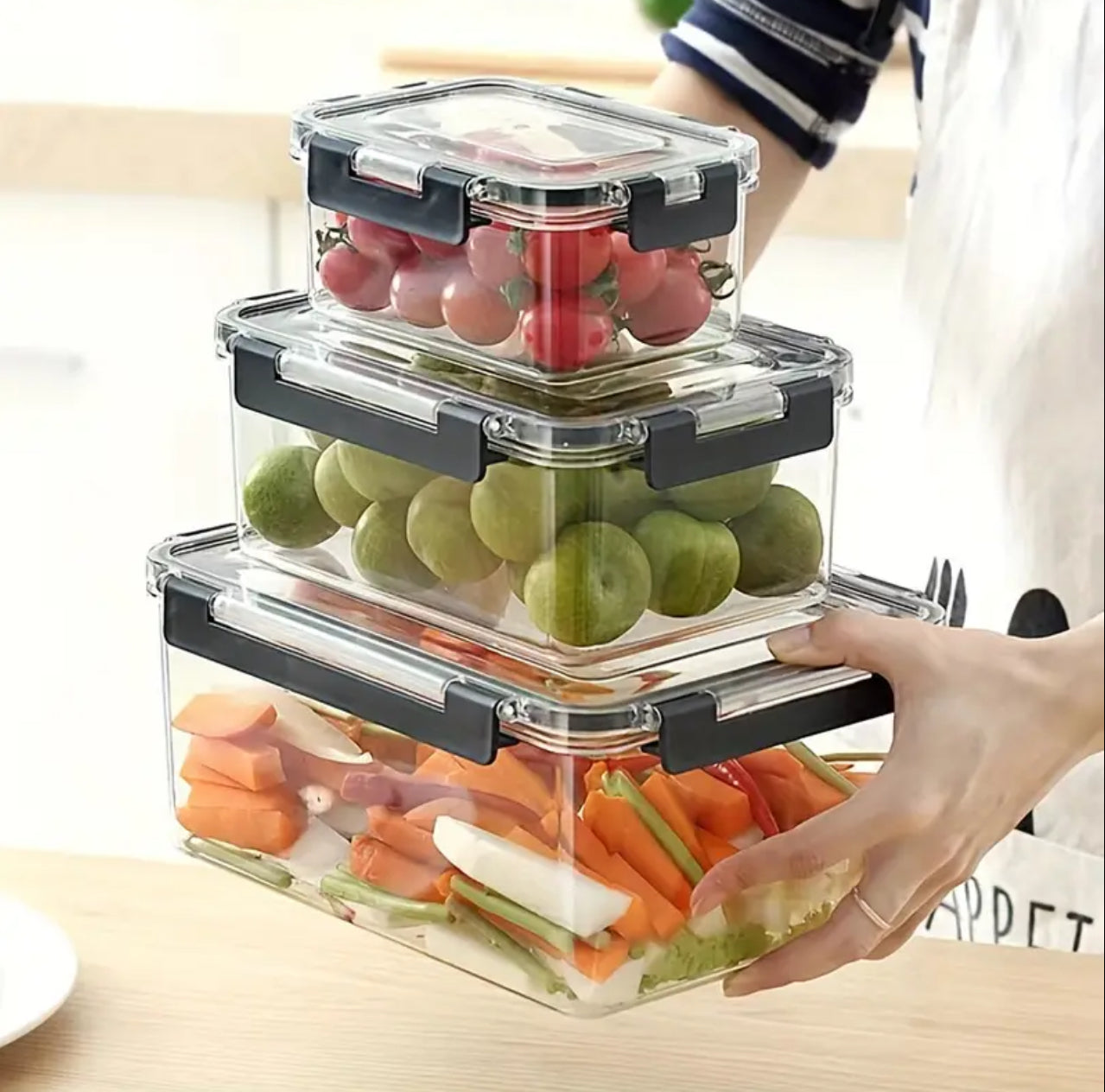 3 pc acrylic food containers