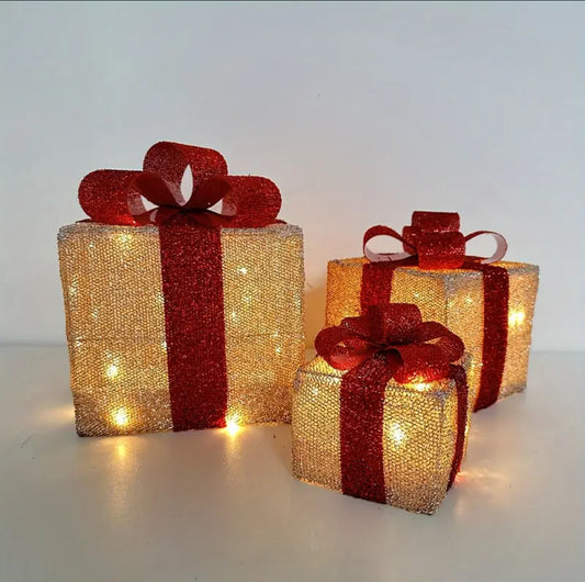 3pcs set lighted gift box