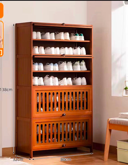 9Layer Bamboo Shoe Rack/Storage Cabinet