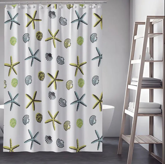 Shower curtains with hooks