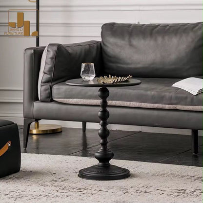 Retro Iron Pedestal Side Table