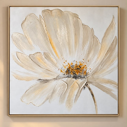 Textured Gold & White Wall Art