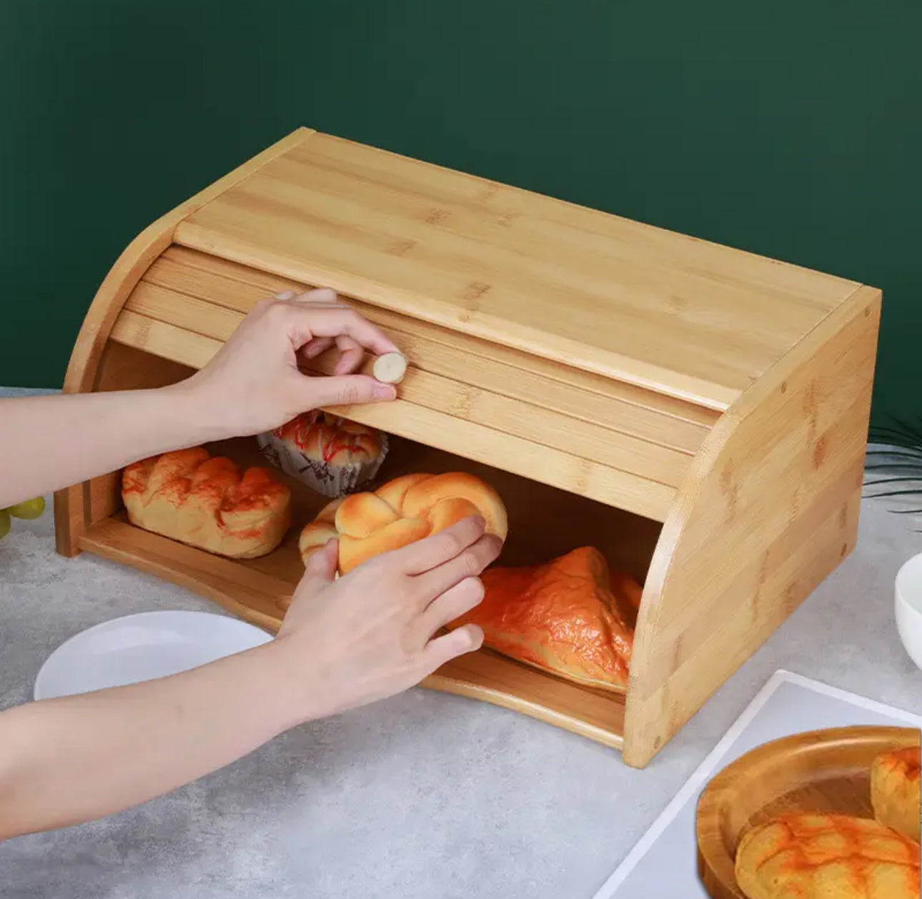Big size Bamboo bread bin