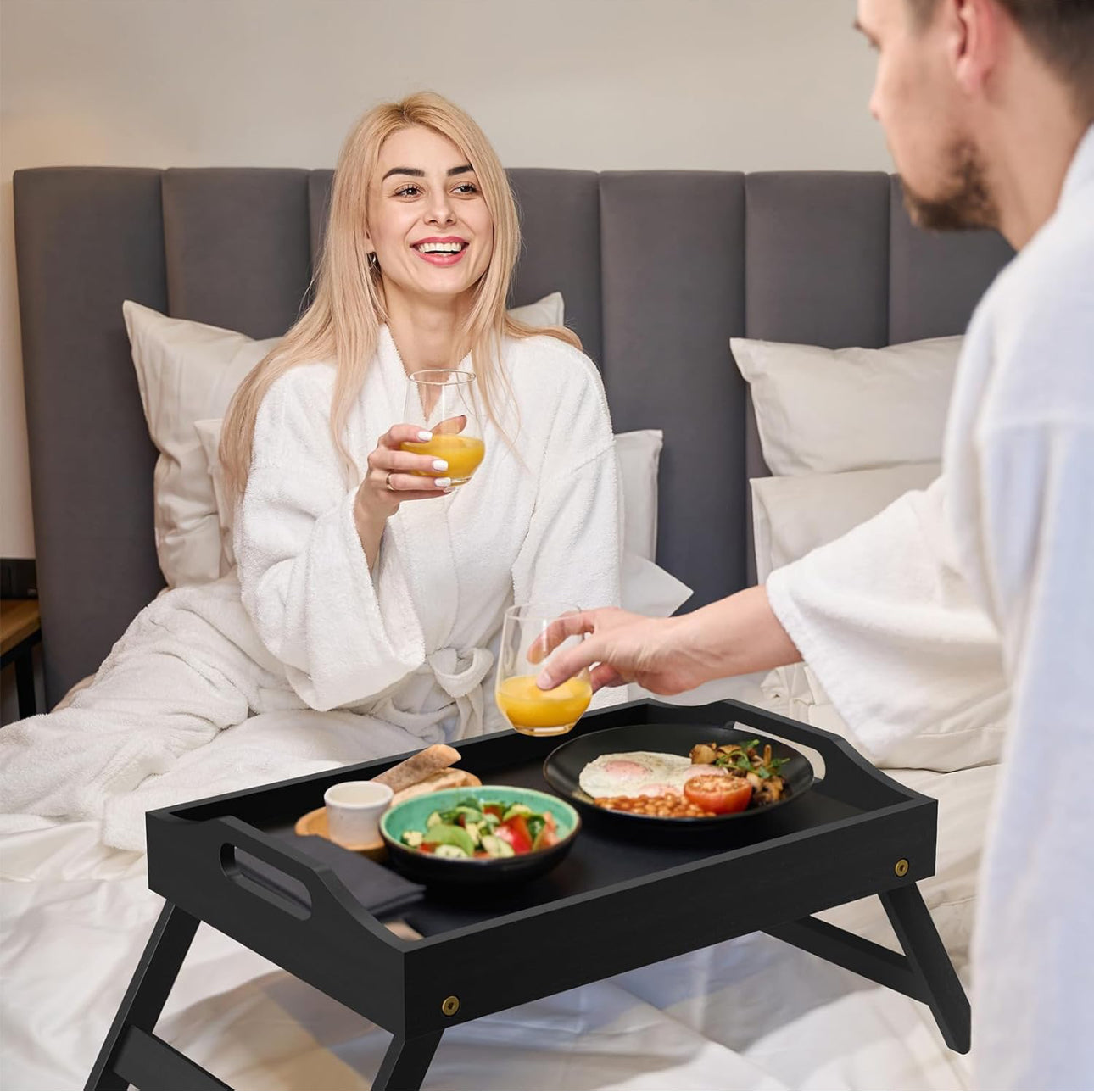 High Quality Black  Foldable Breakfast in Bed Tray