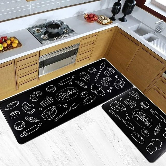 2pcs setRubber kitchen mats