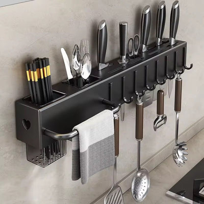 Multi functional carbon steel standing utensil holder