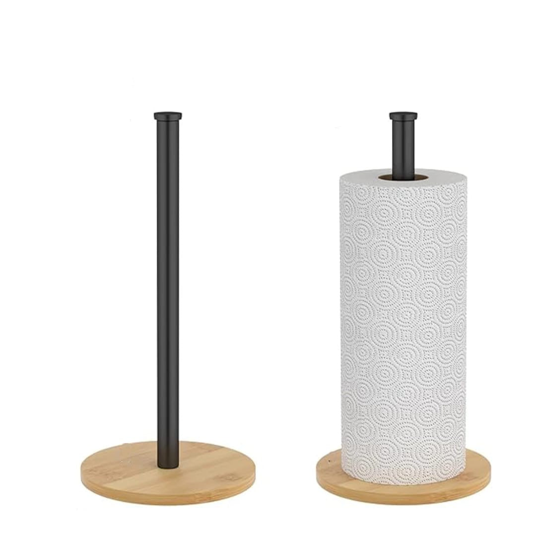 High Quality Modern Wooden Paper Towel Holder Table Top Non-slip Base Easy To Install and Durable