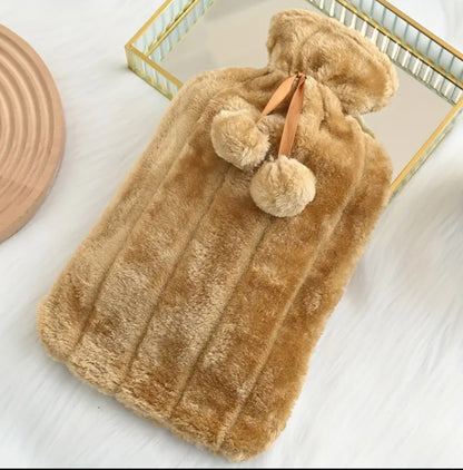 Plush velvet  hot water bottle