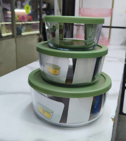 GLASS FOOD STORAGE CONTAINERS
