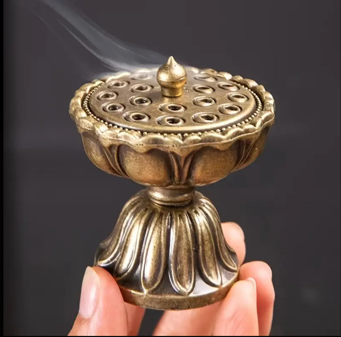 Zinc Alloy Zen Lotus Incense Burner