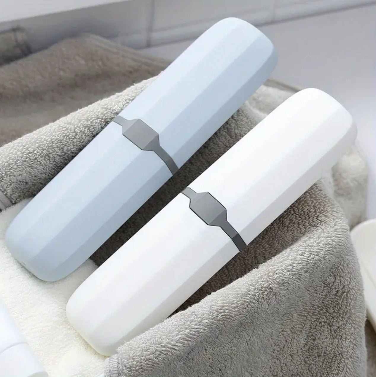 Creative portable tooth brush/paste holder