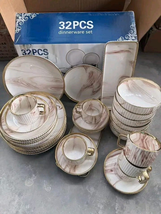 MARBLE European Dinner set
32pcs Elegant  Ceramic Dinner set