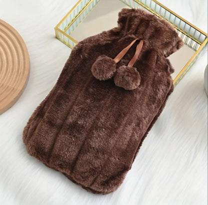 Plush velvet  hot water bottle