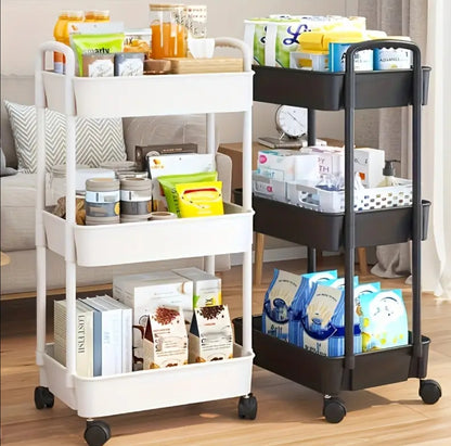 3 Tier multipurpose Trolley with 360 Degree Rotation