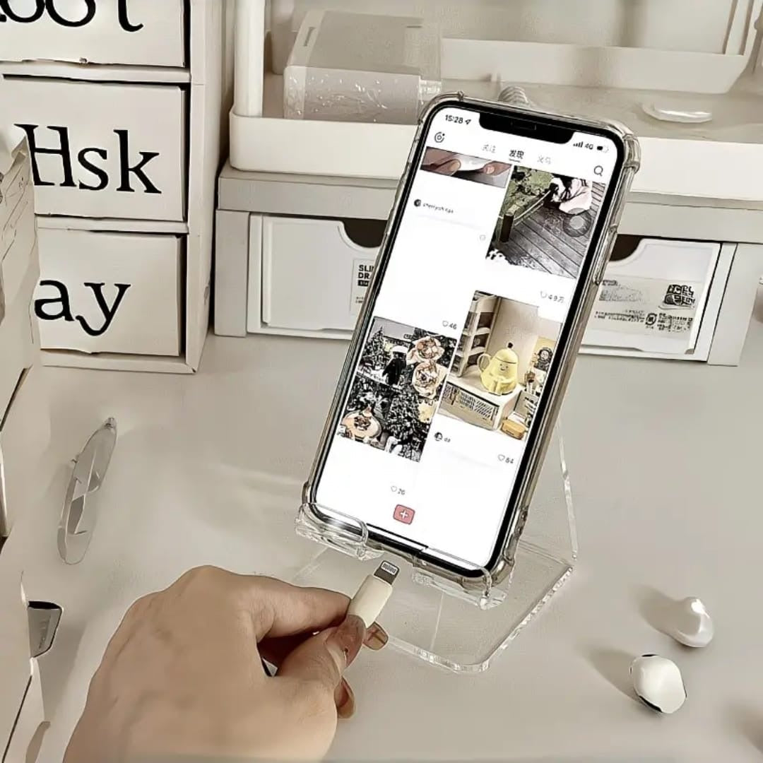 Acrylic Transparent Mobile & Tablet Holder