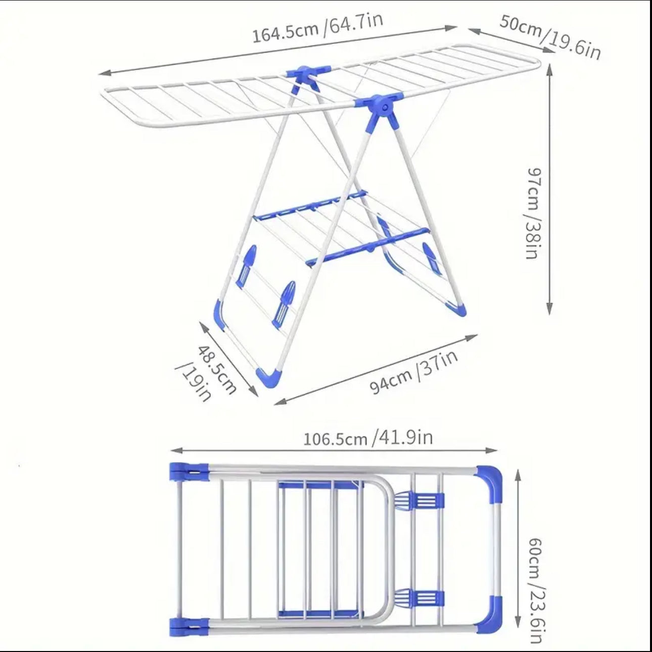 Portable cloth drying rack