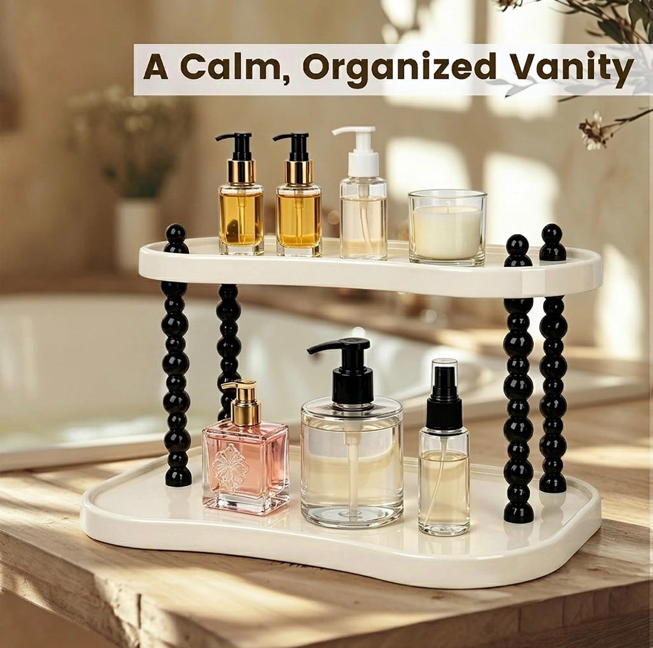 Plastic double tier storage rack / multipurpose rack