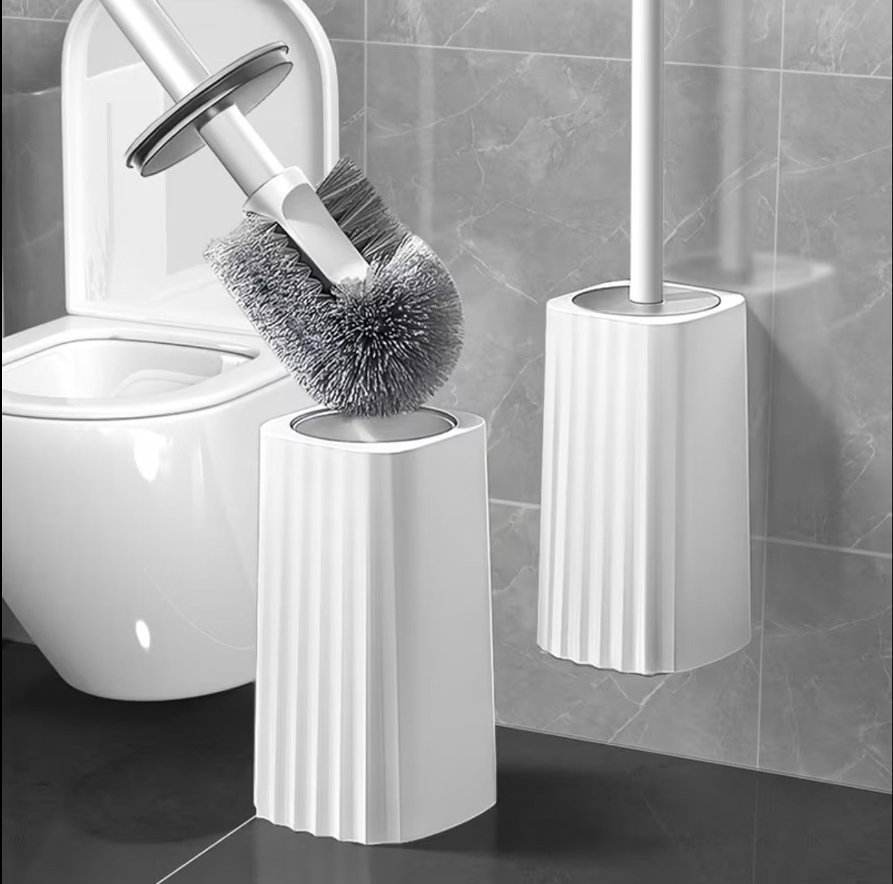 Wall mounted high quality toilet cleaning brush set with holder