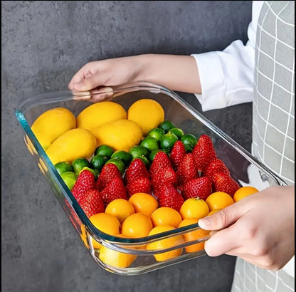 2pcs glass baking tray with free gloves