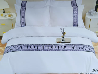Luxury Greek pattern cotton Duvet cover