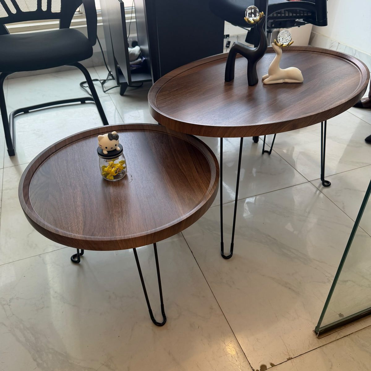 Foldable 2-in-1 Nesting Coffee Table Set